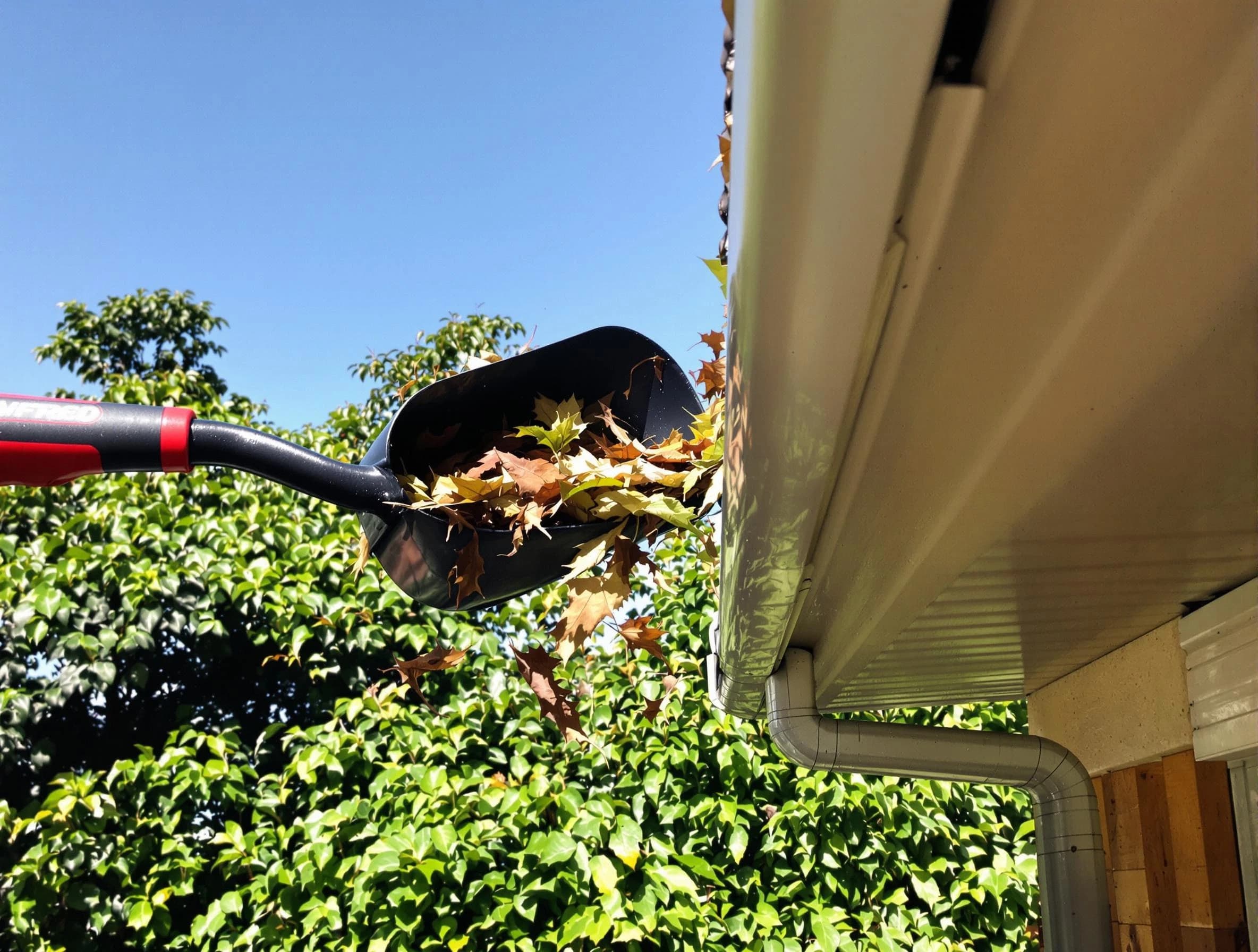 Middleburg Heights Roofing Company performing gutter cleaning at a home in Middleburg Heights, OH